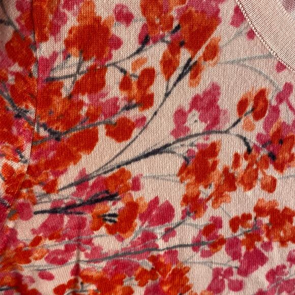 Talbots Pink Floral Classic Crew Neck Cardigan Size 2X NWT - Picture 6 of 7